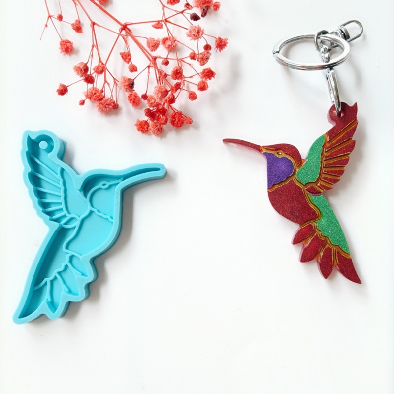 Siy 4pcs / Set Cetakan Resin Epoksi Bentuk Burung Kolibri / Burung Kolibri / Burung Elang / Butterfly Untuk Diy Perhiasan Handmade