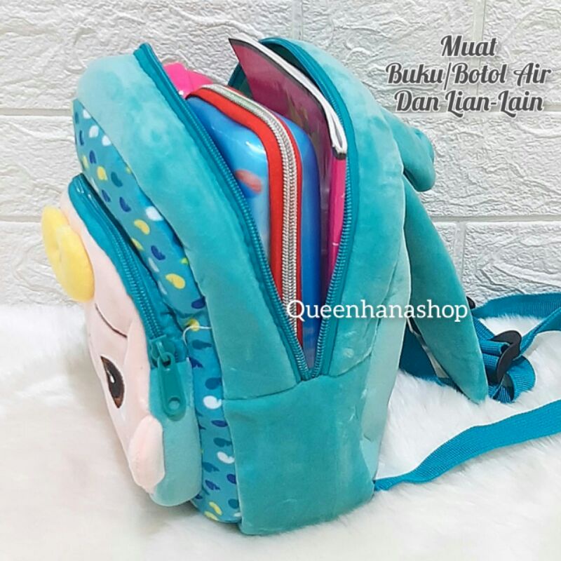 New Tas Ransel Boneka Anak Cocomelon Bagpack Depan Resleting MY