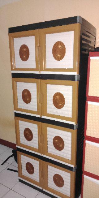 Lemari Plastik / Laci / Lemari Pakaian / Rak Serbaguna Portable  Susun 4 By Gojek