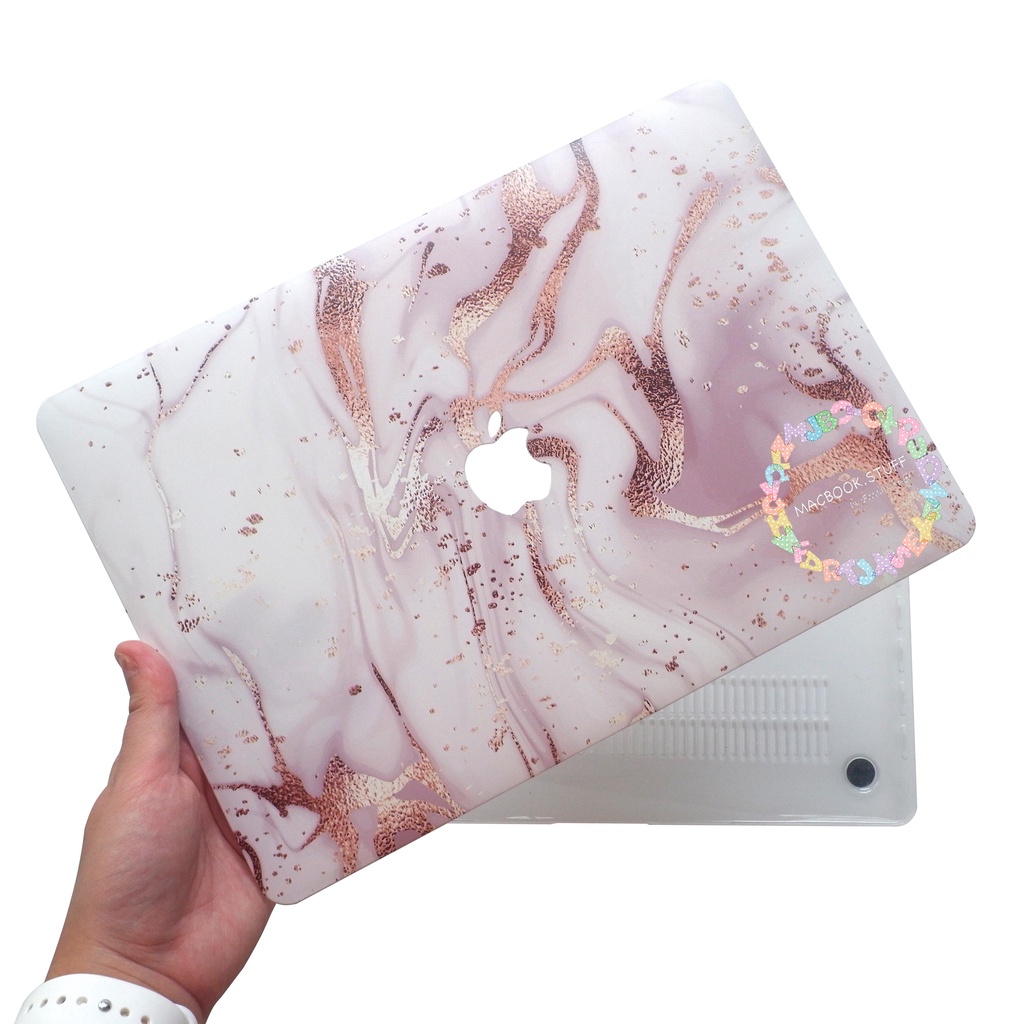 CASE MACBOOK Case DRW MARBLE ROSEGOLD NEW AIR PRO RETINA 11 12 13 14 15 16 INCH NON /  WITH CD ROOM / TOUCHBAR / TOUCH ID / M1 2020 2021 2022