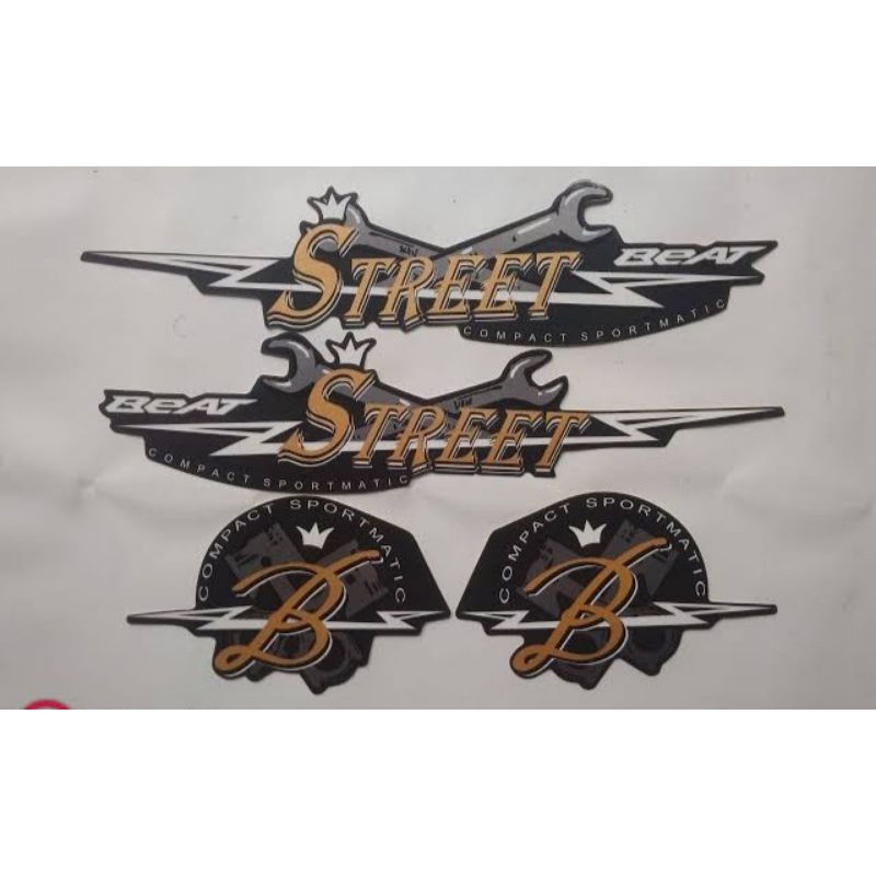 (BAYAR DITEMPAT) striping Ori beat street 2020 hitam striping lis stiker standar original Honda beat