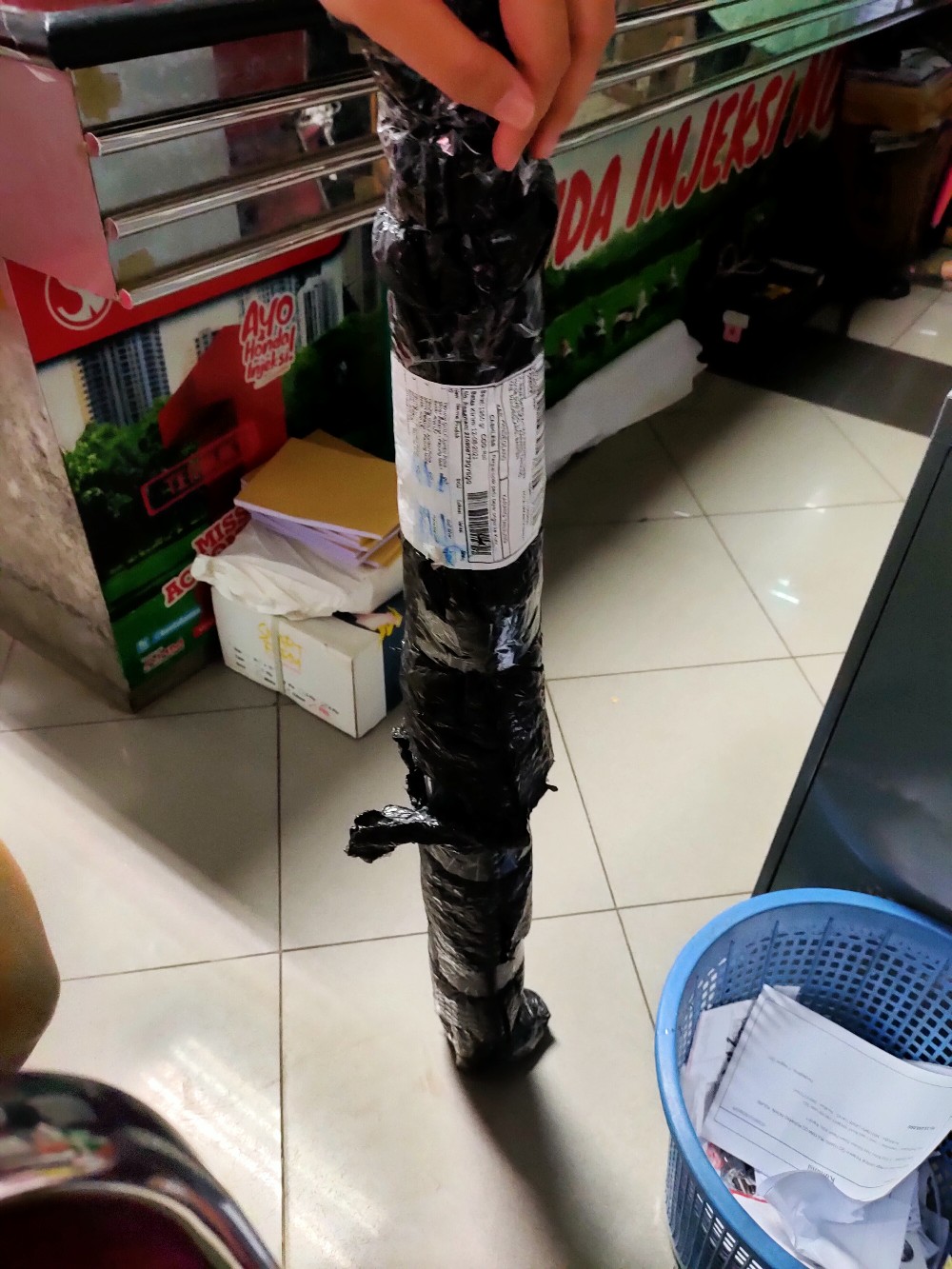 Payung Golf Jumbo Polos Silver Pelangi - Payung Mobil Besar Anti Uv