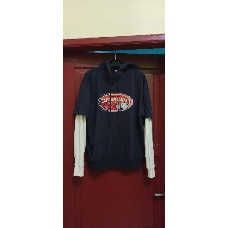 vintage Hoodie Captain Santa Ocean Globe St. made in japan. Big size