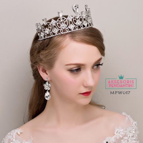 [PRODUK FAVORIT] AKSESORIS PESTA CROWN WEDDING HEADPIECE MAHKOTA PENGANTIN MPW017