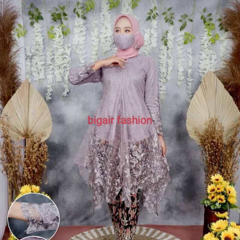 KEBAYA TUNIK MAURI MODERN/KEBAYA TUNIK JUBRAI  BUSUI FRIENDLY/KEBAYA BAHAN TULLE/KEBAYA PESTA by BA