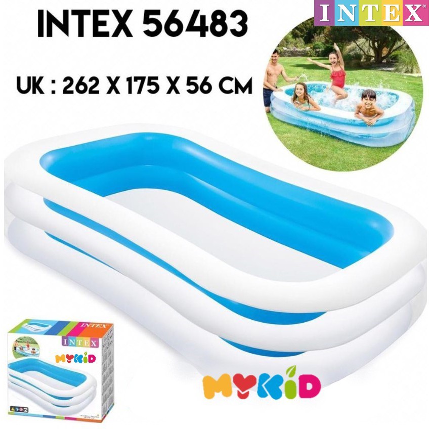 Kolam Renang Anak Bestway Blue Rectangular Family Pool 201cm 54005 57403 Shopee Indonesia