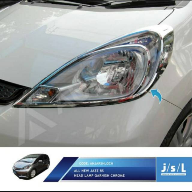 Garnish lampu depan all new Jazz 2008-2013 type RS chrome jsl