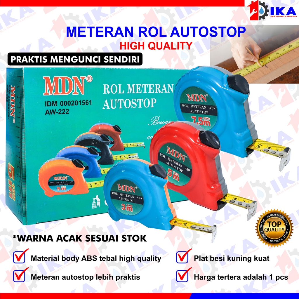 METERAN 5 METER AUTO SELF LOCK / TARIK KEKUNCI OTOMATIS TANPA DITAHAN / UKUR ALAT TUKANG INDUSTRI