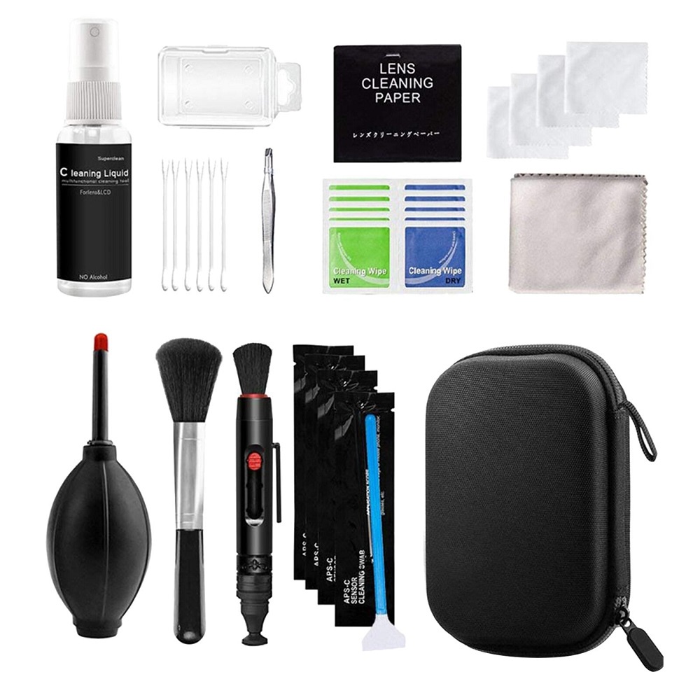 MagiDeal Set Pembersih Kamera Camera Cleaning Kit 13 in 1 - Black - 7RCS50BK