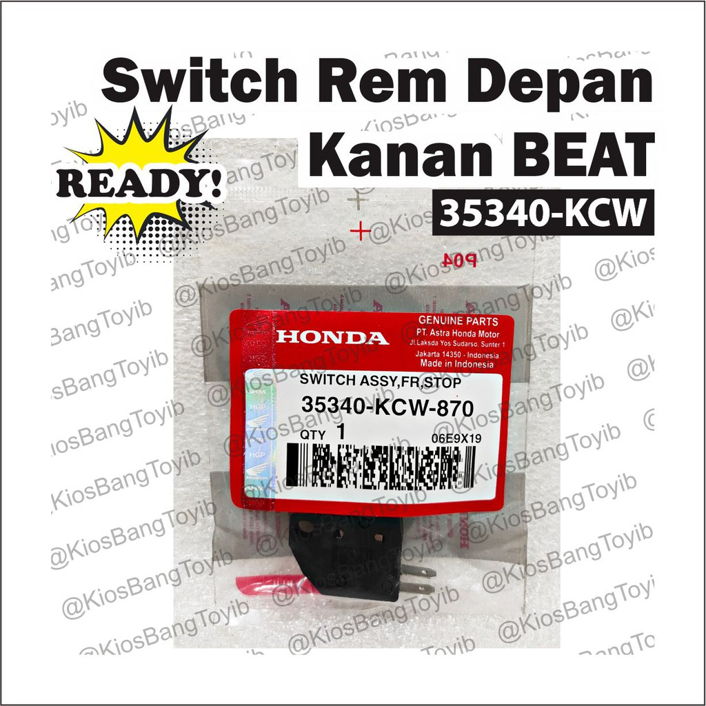 Switch Rem Depan Kanan Beat,Beat FI,SupraX125,Fit New,Scoopy,Spacy,Blade (35340-KCW)