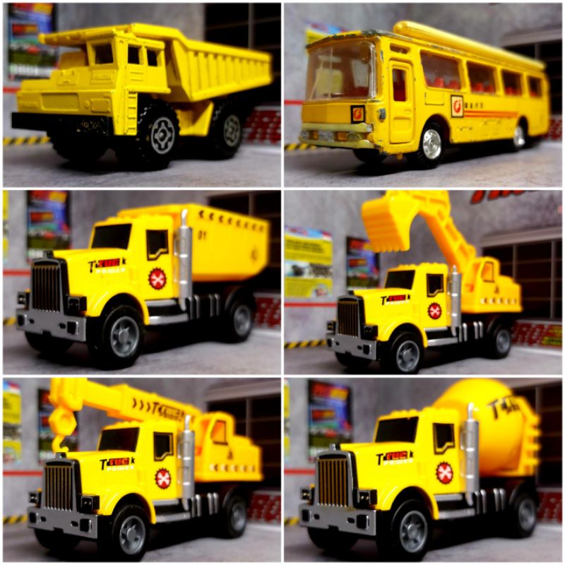 Diecast Models Bus &amp; Truk Konstruksi - Ukuran Skala 1:64