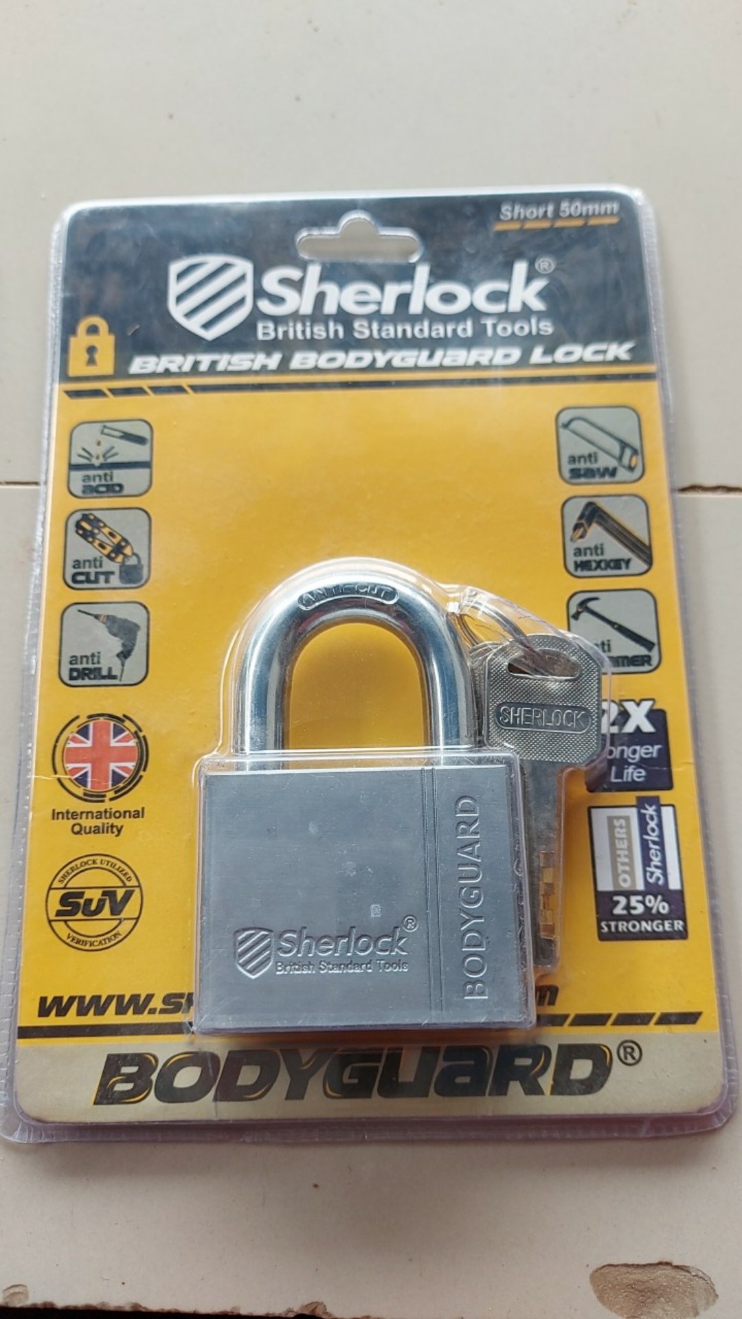 Gembok Anti Cairan Setan Anticut 50mm Pendek Sherlock