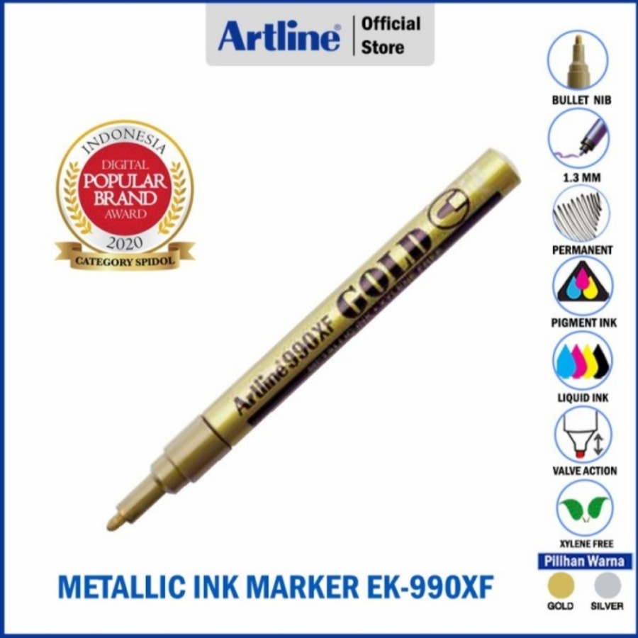 

Spidol Permanent Marker ARTLINE Metallic Ink EK-990XF