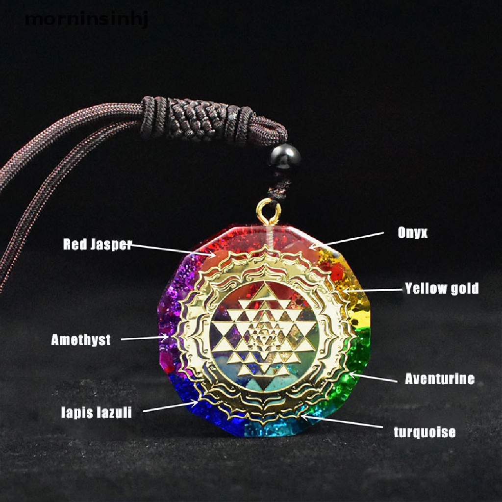 Mor Kalung Liontin Simbol Chakra Orgonite Untuk Penyembuhan Energi