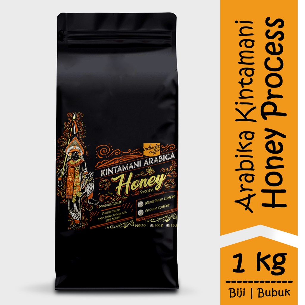 

INDISCHE KOPI BIJI/BUBUK ARABIKA HONEY PROSES COFFEE 1 KG