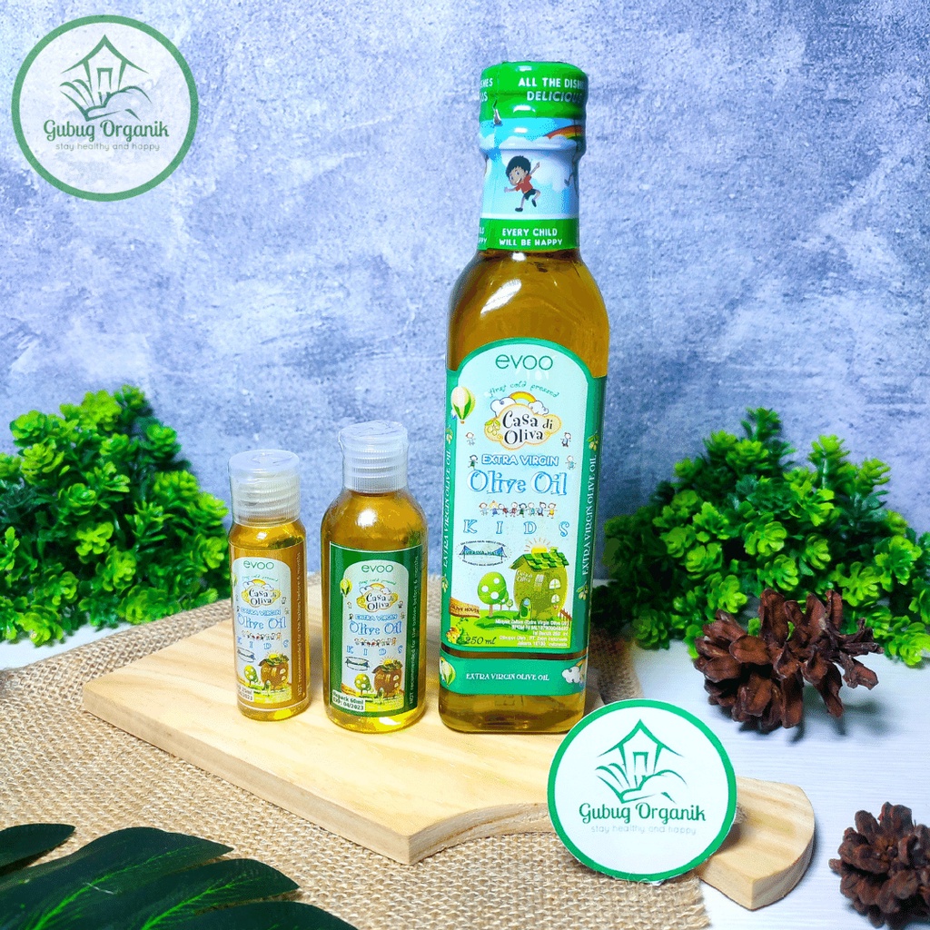 

EVOO ( Extra Virgin Olive Oil ) CASA DI OLIVA for Kids Minyak Zaitun MPASI Kemasan 60ml 250ml