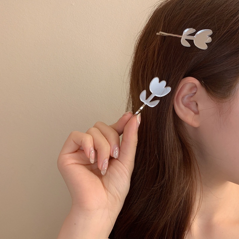 Metal Tulip Hairpin Accessories Cute All-match Simple