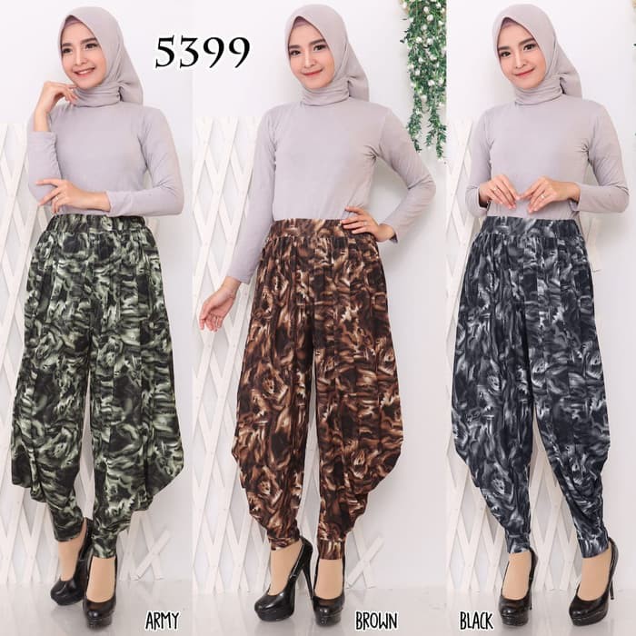Celana Panjang Wanita Celana Aladin Bahan Jersey Korea 5399