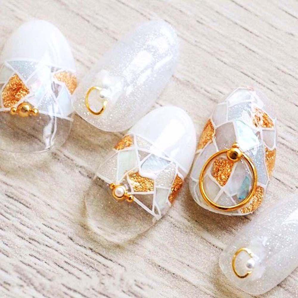 AUGUSTINA Agustina Nail Art Rhinestones Fashion Berbentuk Tidak Teratur Bulat Hiasan Kuku 3D Perhiasan Kuku