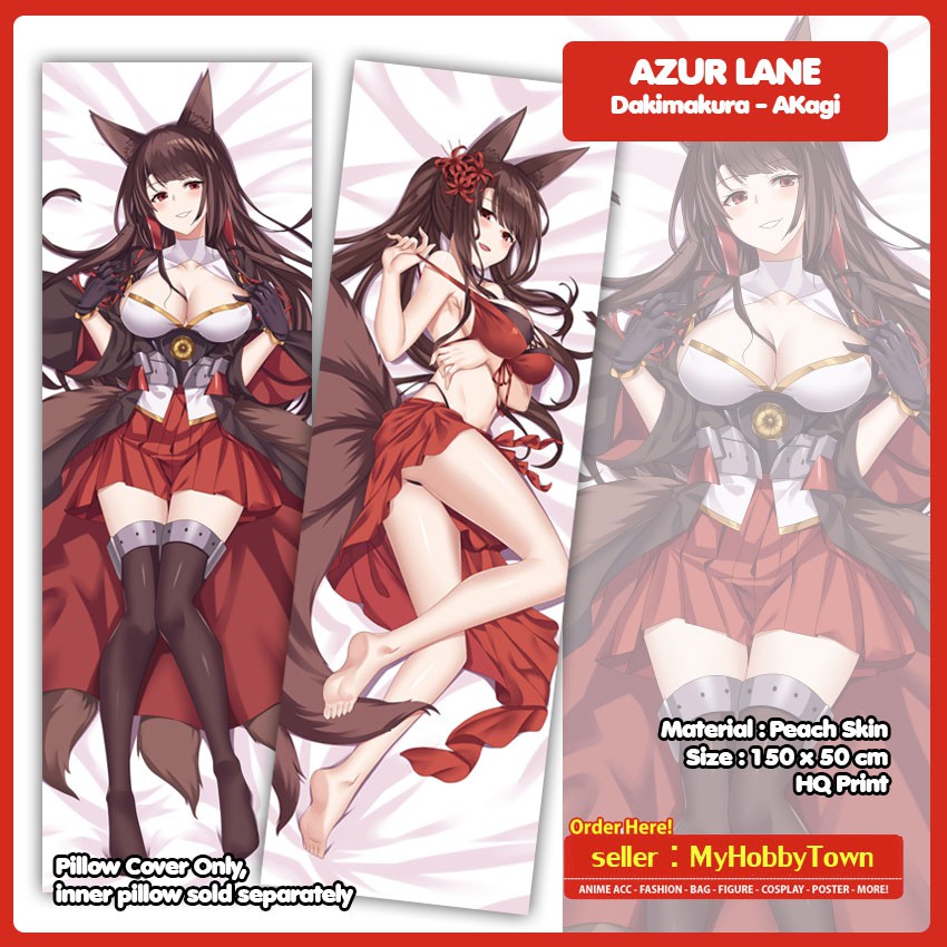 Sarung Bantal Anime Dakimakura Azur Lane : Akagi