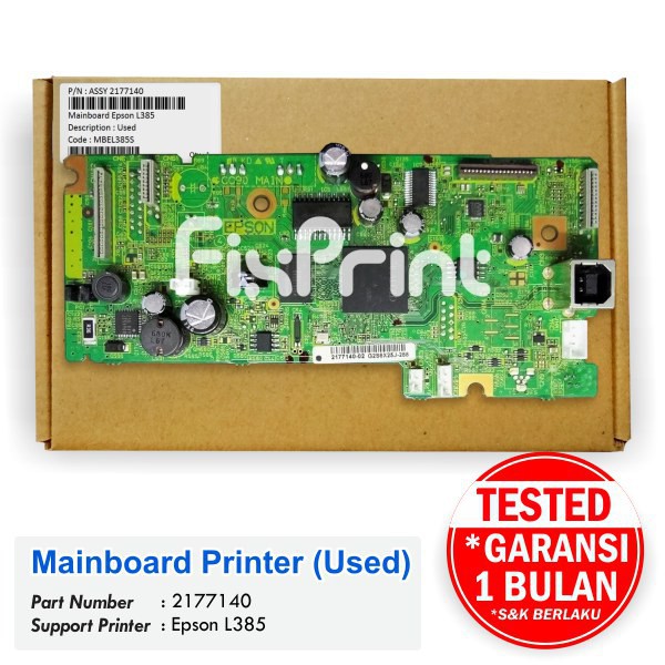 Mainboard Mtoherboard Printer Epson L385  Logic Board Printer Epson L385 l385 Original Bekas