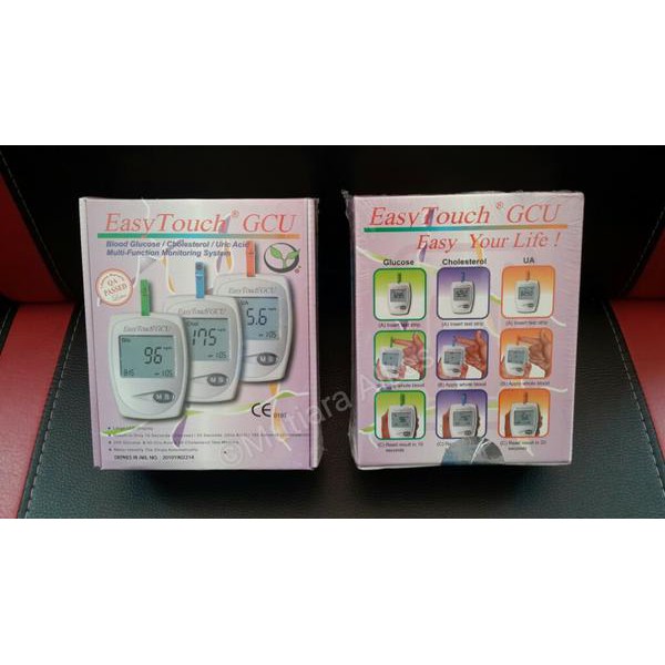 (MUTIARA ALKES) GRATIS ONGKIR XTRA - Alat Easy Touch GCU 3in1 ( Cek Gula Darah, Asam Urat, Kolesterol )