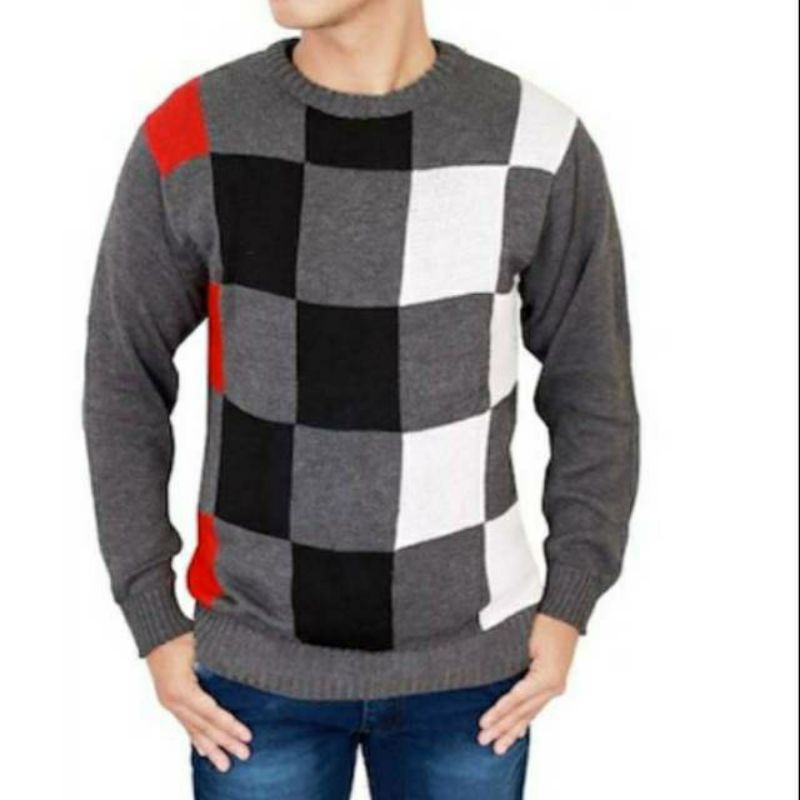 SWEATER RAJUT IMPORT TEBAL PRIA