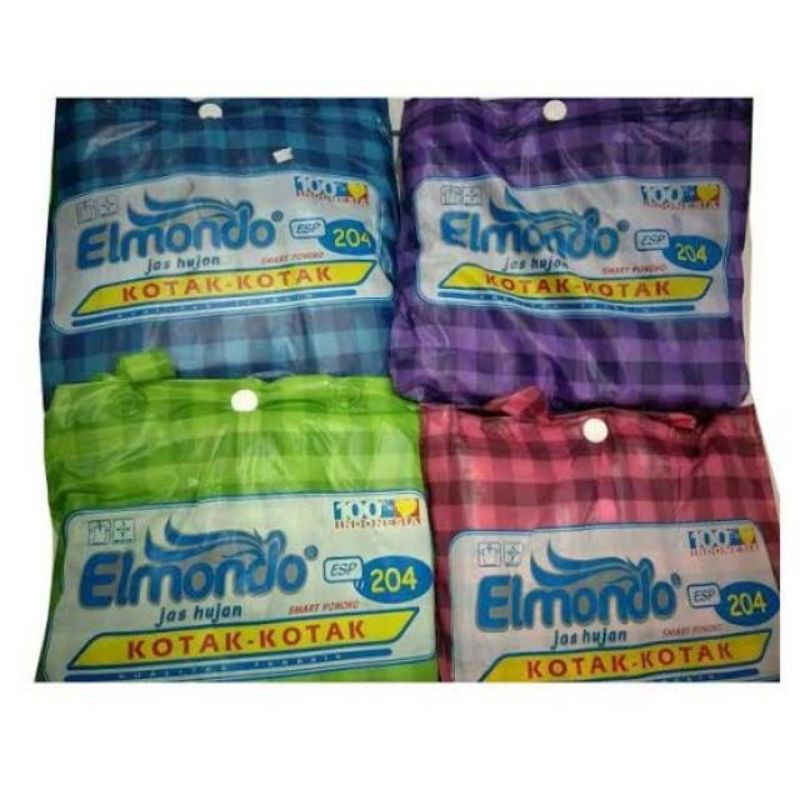 Jas Hujan Mantol Elmondo Kotak Kotak Ponco 204
