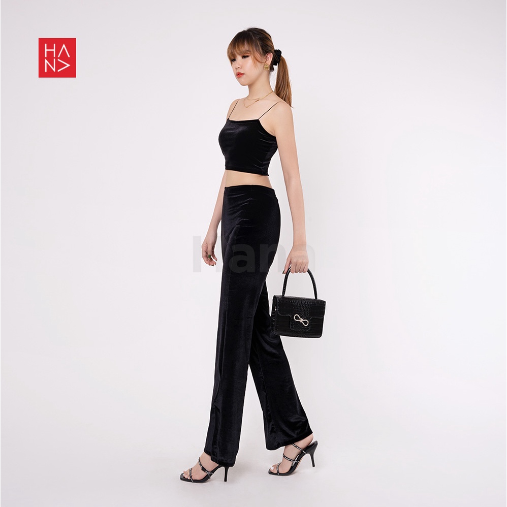 HanaFashion JKT - Meredith Velvet Slit Pants Celana Panjang Velvet- LP089