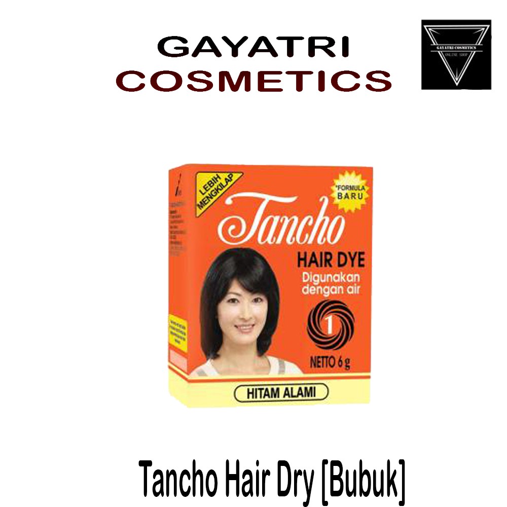 Semir Rambut Tancho Bubuk Natural Black 6gr