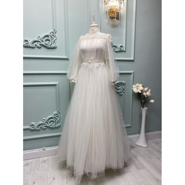 gaun nikah syari set akad/ gaun turki