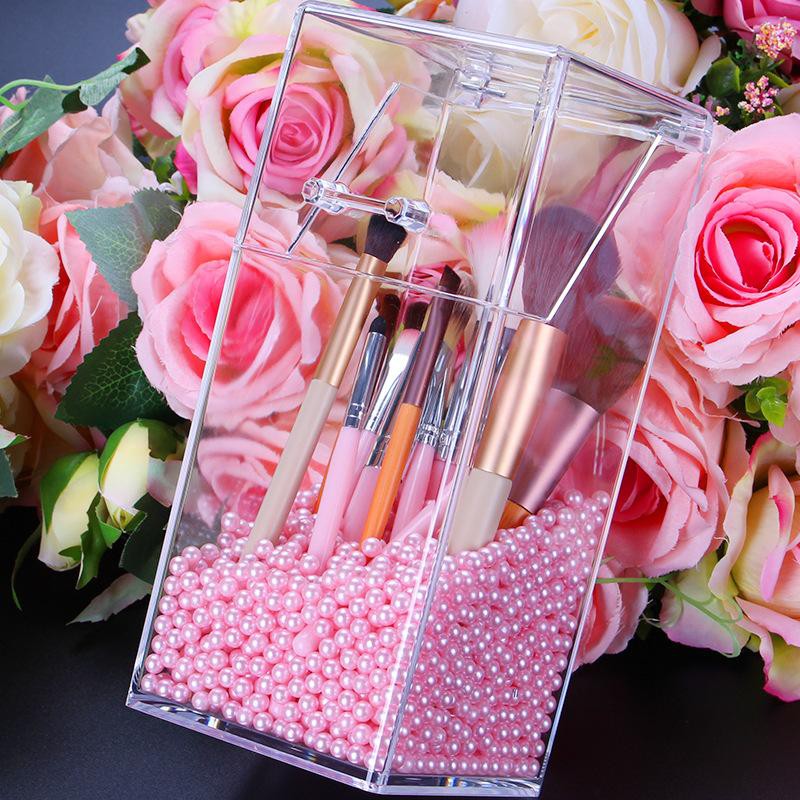 (BOW) Tempat Kuas Make Up Acrylic Tempat Penyimpanan Brush Makeup Kosmetik 13HH01