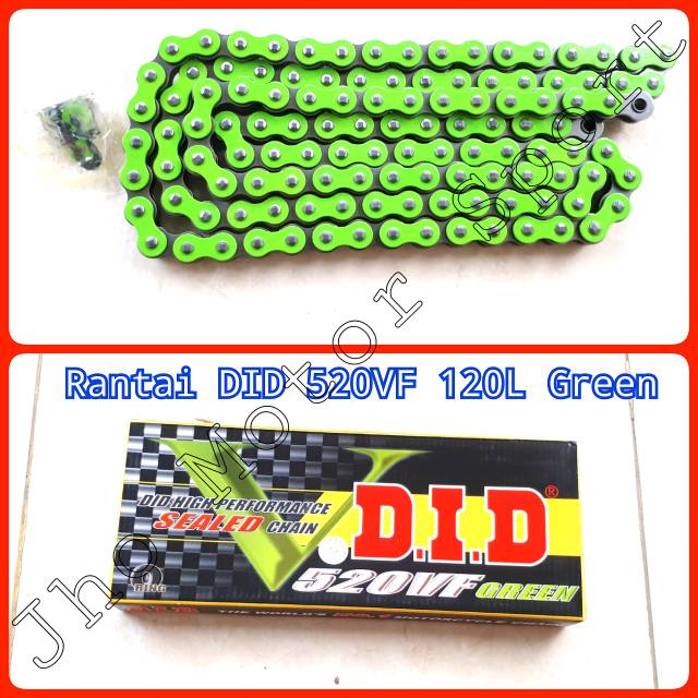 Rantai DID 520VF 120L Green Dengan O Ring