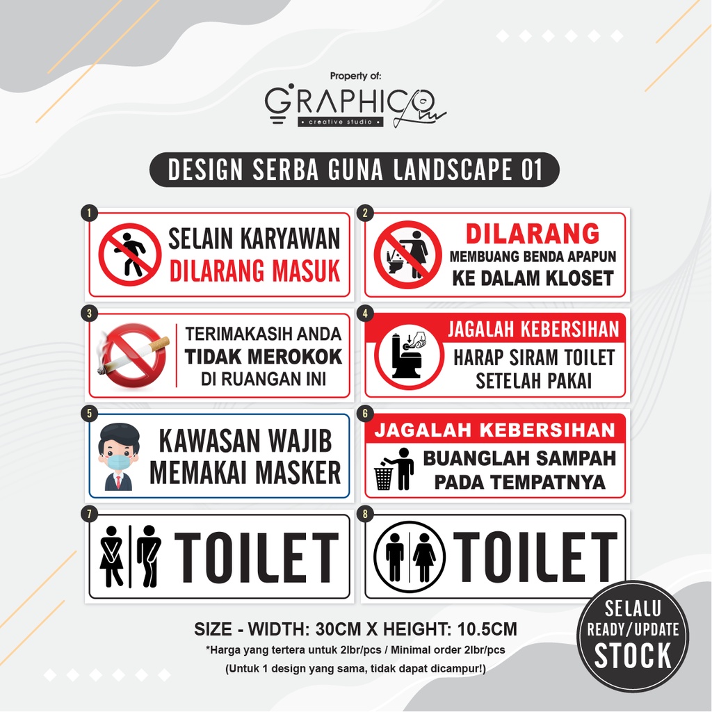 

Stiker Campuran Design 01 - Per/2lbr (30x10,5cm)