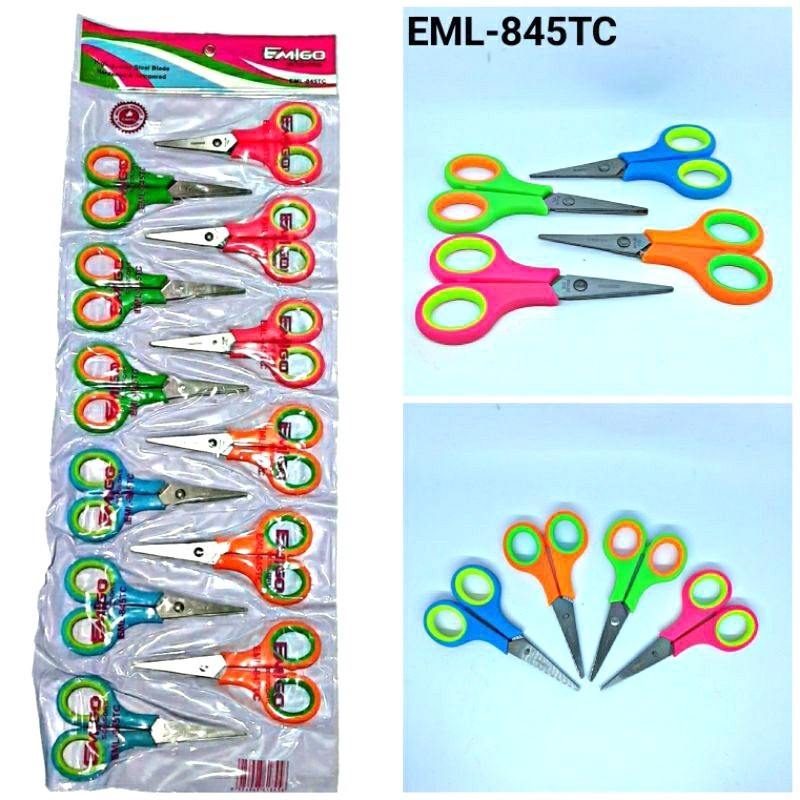 Gunting Kertas Kecil Tanggung Warna Emigo Scissors EML-845TC | distshop