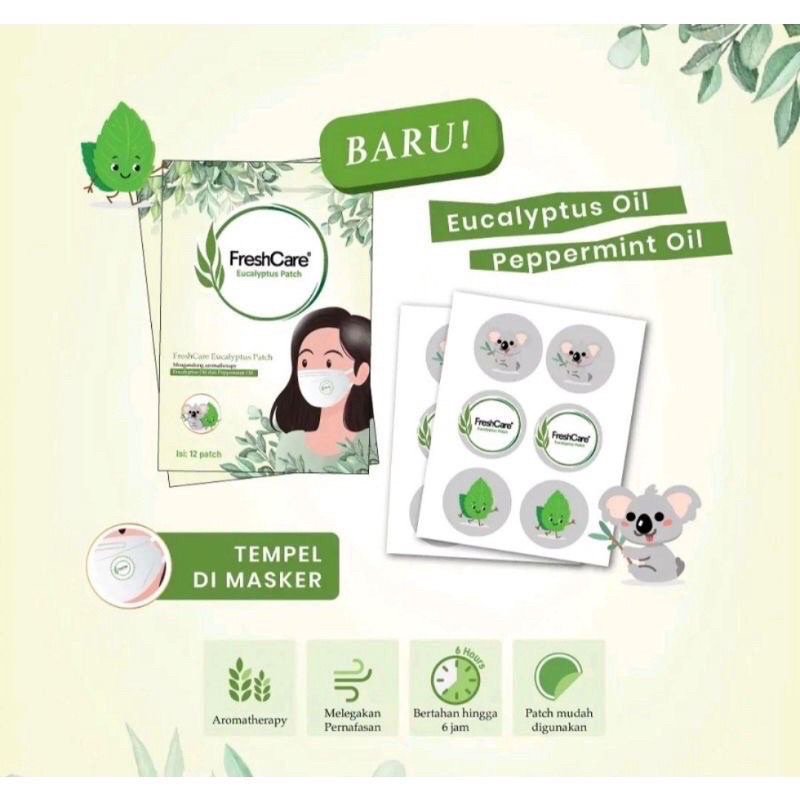 Freshcare Eucalyptus Patch pengharum masker sticker wangi therapy melegakan pernapasan