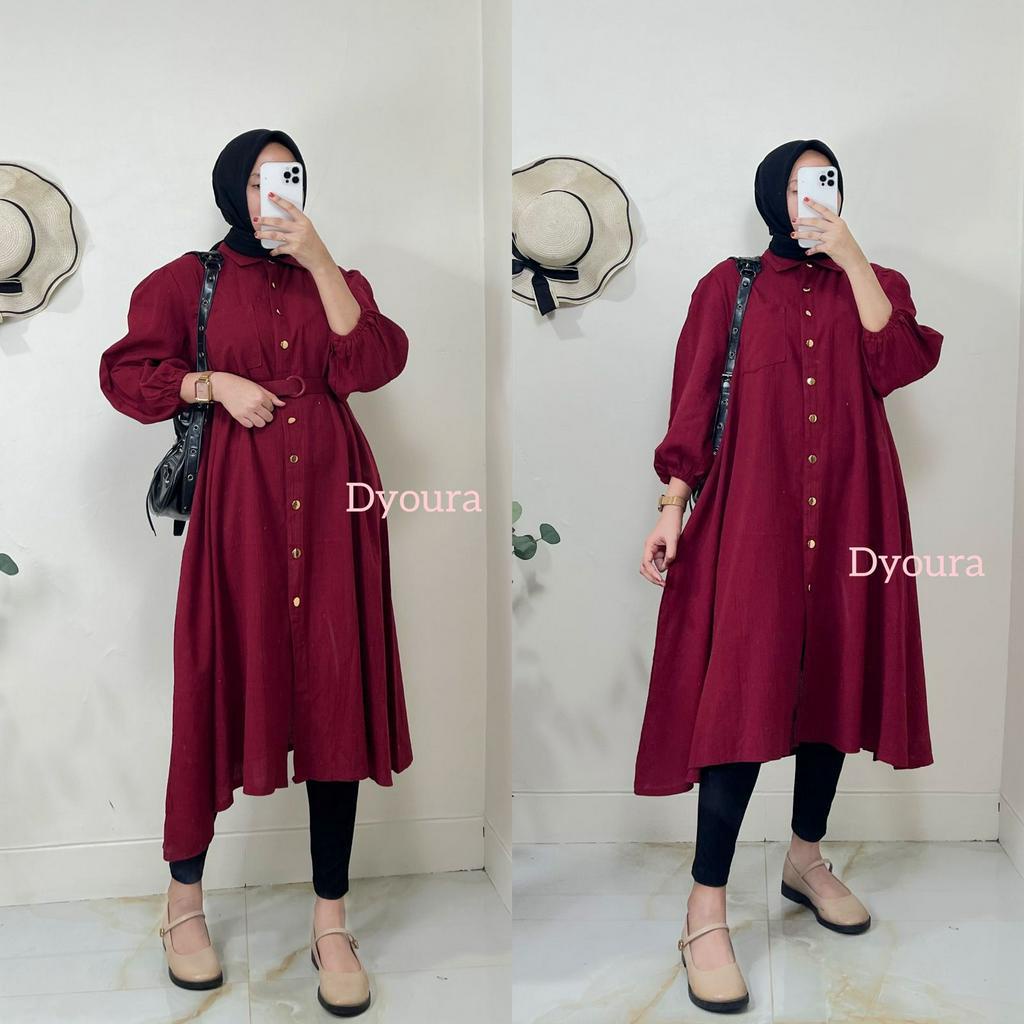 Tunik terbaru /atasan wanita lengan panjang/ tunik zqr wanita / gamis wanita / tunik lengan panjang zqr terbaru