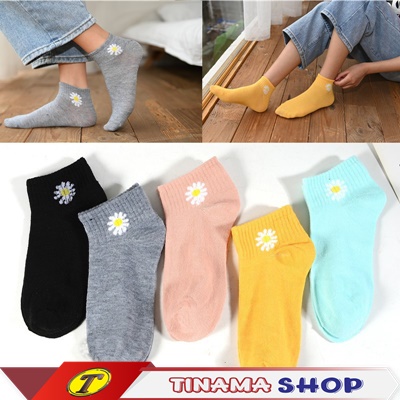 Kaos Kaki Angkle Daisy / Kaos Kaki Wanita Motif Daisy / Kaos Kaki Wanita Korea