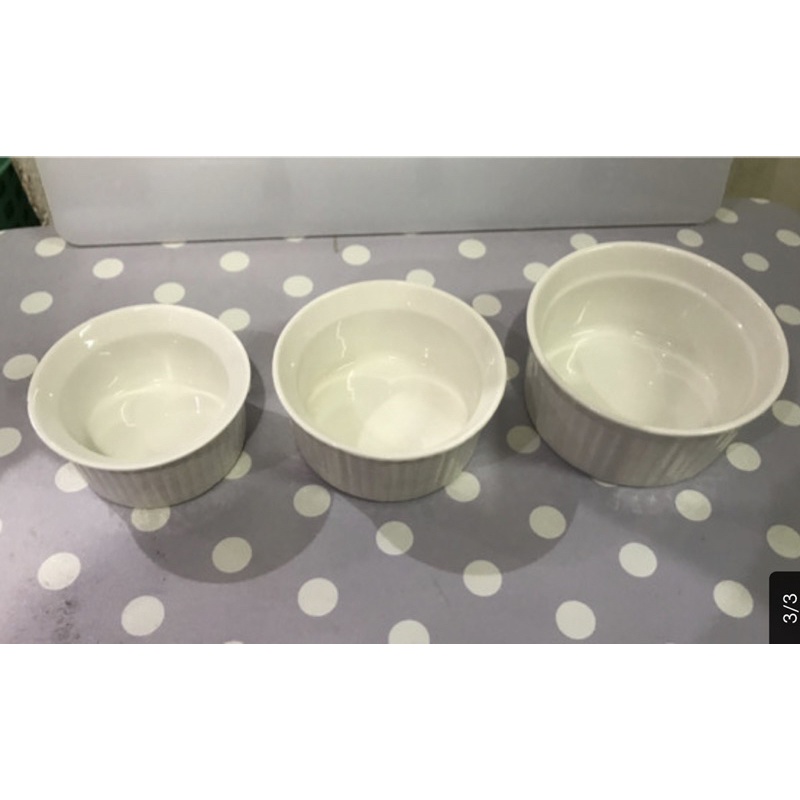 ramekin keramik putih dragon sauce bowl mangkok panggang