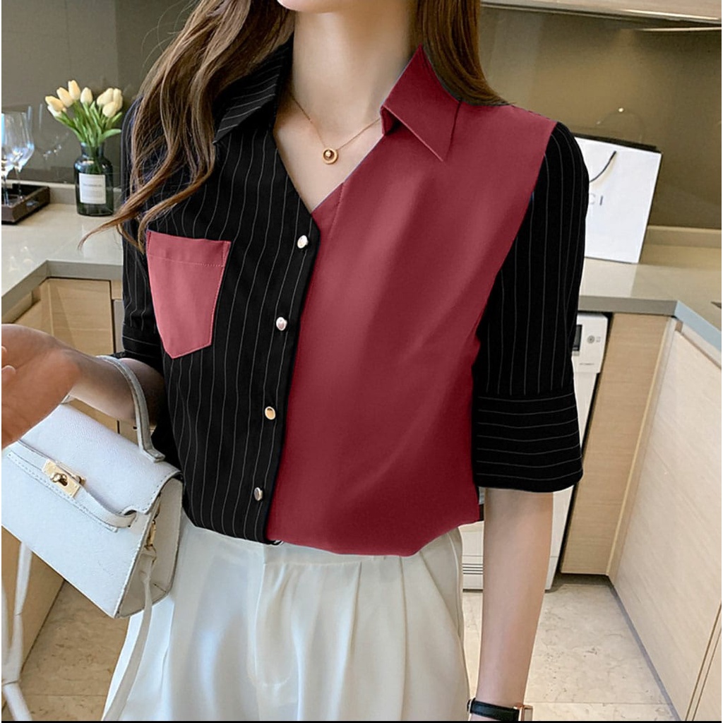 AS FASHION-COD-MC-ATASAN WANITA TERBARU-ATASAN BLOUSE KOREA-BLOUSE WANITA MURAH-BAJU NATAL