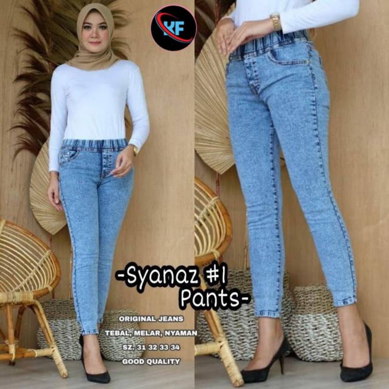 SYANAZ PANTS LEGGING JEANS SNOW SKINNY FULL KARET