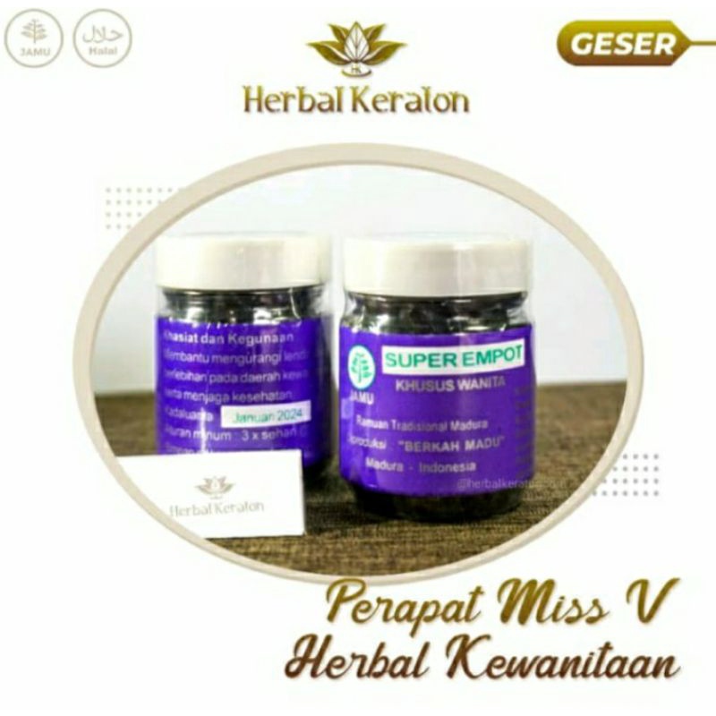 

Jamu Madura - EMPOT SUPER - Perapet Miss V Kewanitaan - Rapet Wangi [ HERBAL KERATON ]