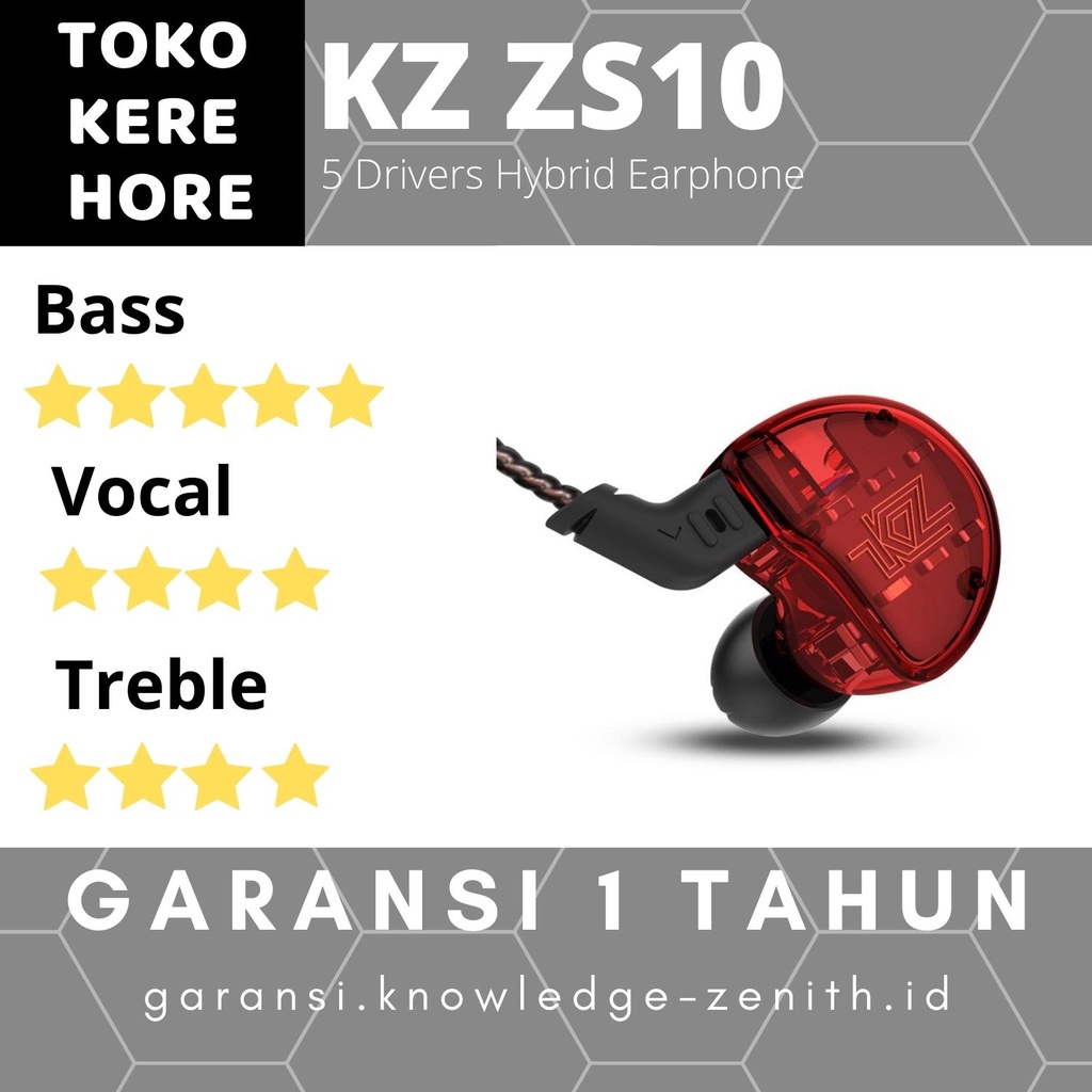 KZ - Knowledge Zenith - ZS10 - 5 Driver - 4 BA and 1DD