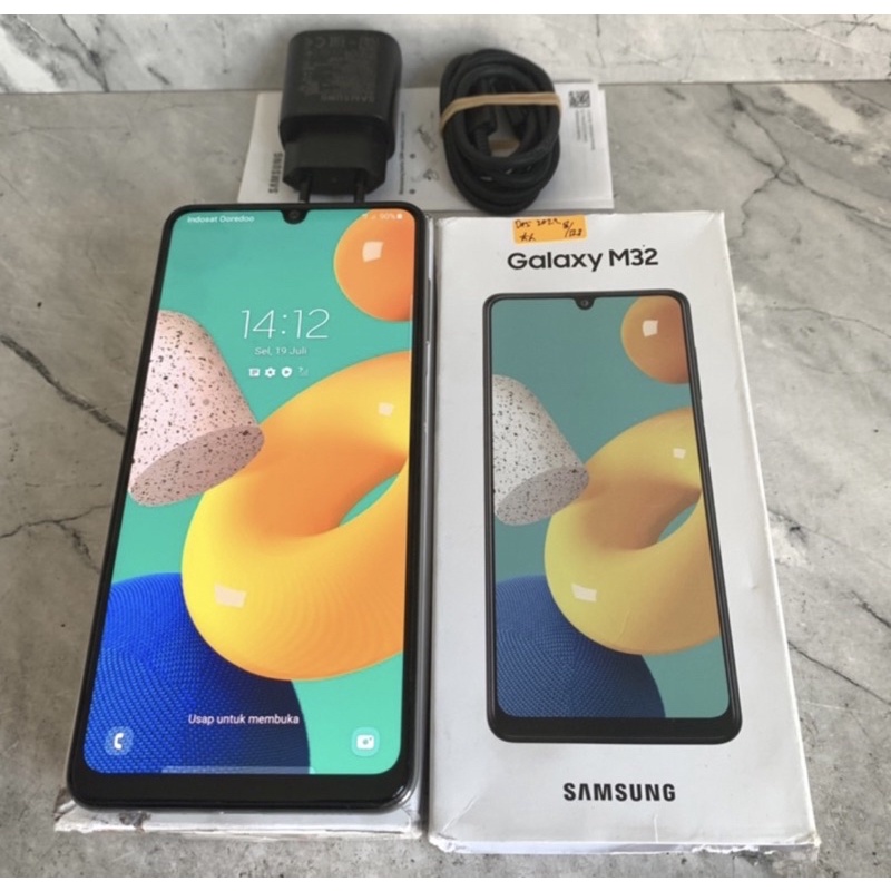 SAMSUNG M32 RAM 8/128GB SECOND EX SEIN FULLSET MULUS DUAL SIM