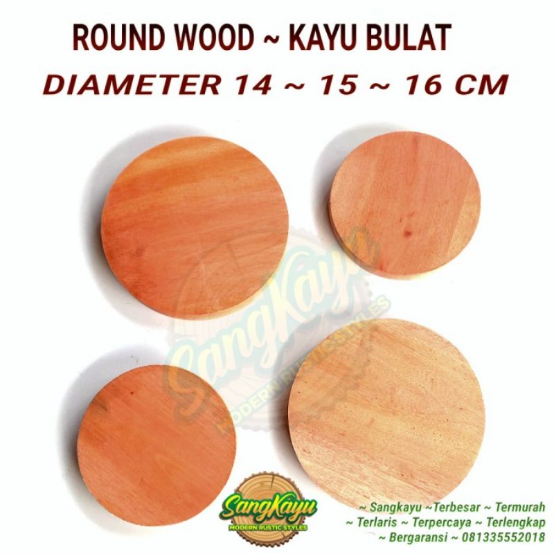 Talenan kayu bulat wooden cutting board tatakan kayu bulat serbaguna 2