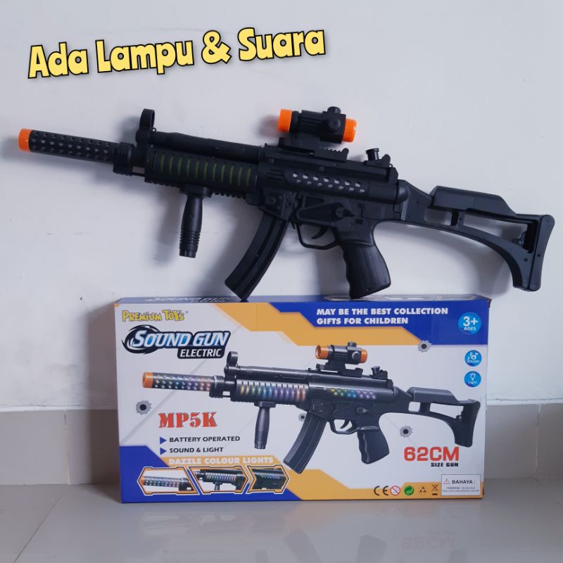 Tembakan Serbu Light Sound Batre - Mainan Pistol Tembak Anak Batere