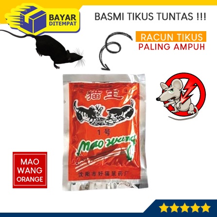 Racun Tikus Mao Wang Maowang Bungkus ORANGE Obat Anti Hama Mati Kering