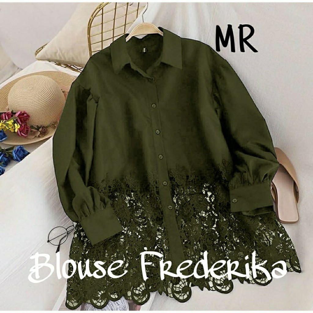 3 UKURAN L XL XXL BLOUSE FREDERIKA BUSUI MR ADA VIDEO REAL PICT