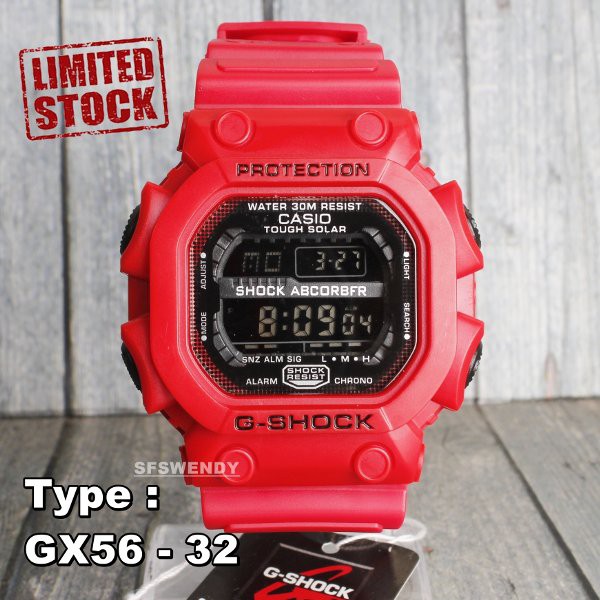 terbaru   PALING LAKU ... Jam tangan G Shock GX-56 Merah Full Red Digital pria & anak anak anti air