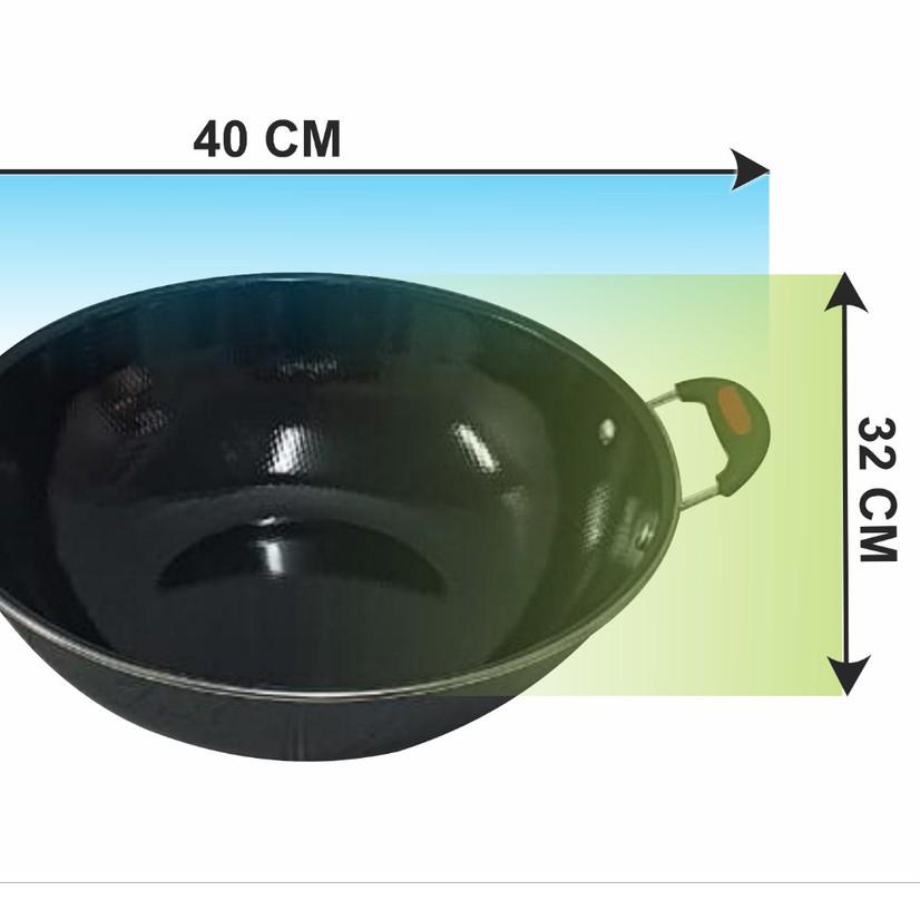 ♥ PRODUK Wajan KUPING Enamel Warna Warni Anti Lengket Pegangan Anti Panas ℗